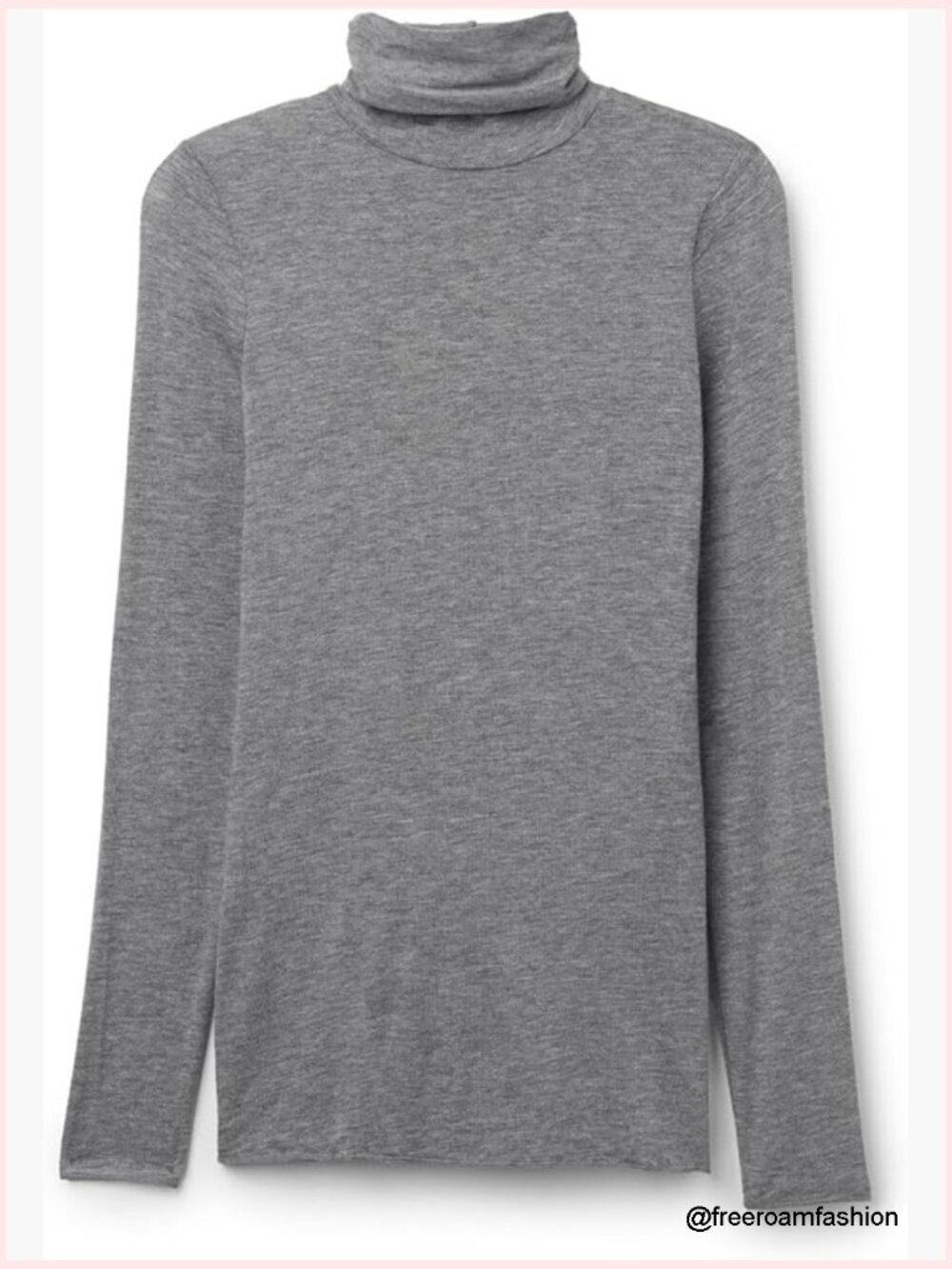 Sheer Modal Cashmere Ultralight High-Neck Top Long Sleeve